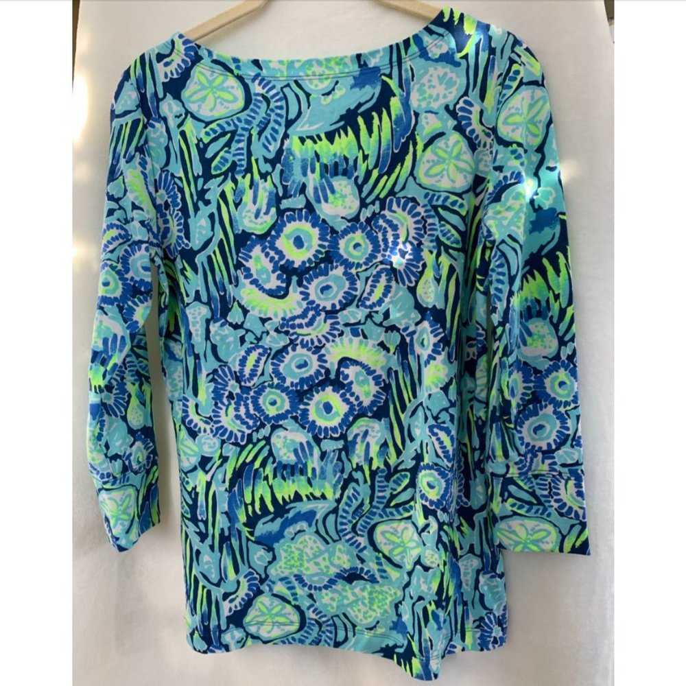 Lilly Pulitzer boat neck ¾ sleeve shirt
